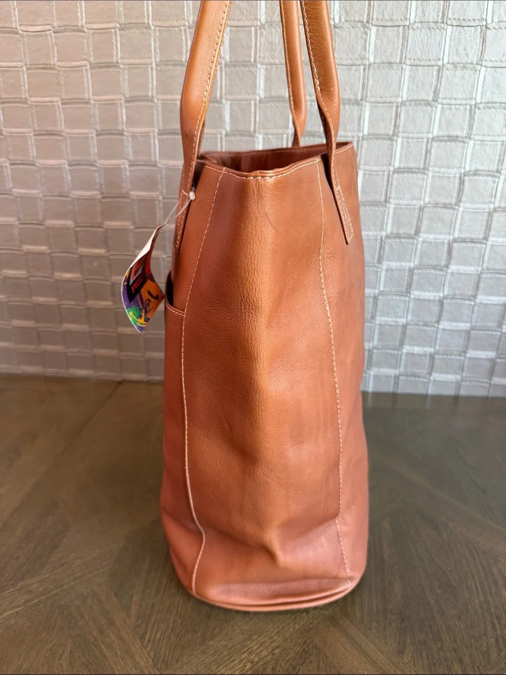 Piel leather shoulder tote bag